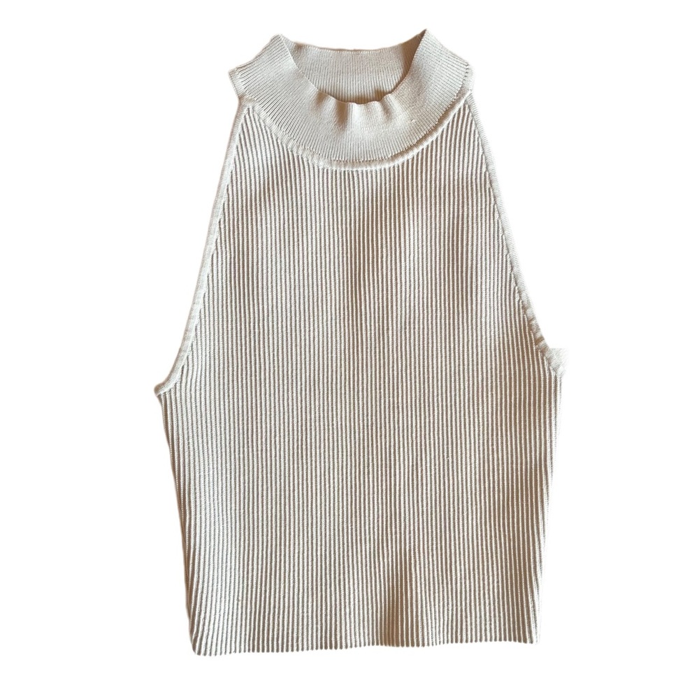 Aritzia Babaton Sculpt Knit Mockneck Halter Top - Small